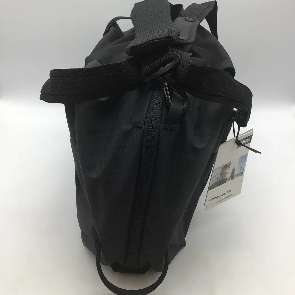 Thule Aion Duffel 35L Black Waxed Canvas Travel Bag Crossbody 3204725 NEW